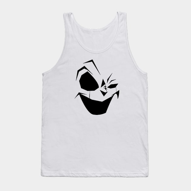 Scary face black white design costume for halloween Tank Top by Tyberjan